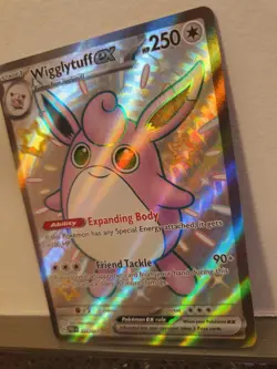 Pokemon TCG Wigglytuff Scarlet & Violet Paldean Fates Card 222/091 Baby Shiny - Image 2