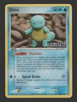 Ditto Squirtle Reverse Holo EX Delta Species 64/113 ENG – Pokemon Card - Image 1