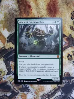 MTG Magic the Gathering Ancient Greenwarden (178/457) Zendikar Rising LP - Image 1
