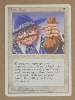 Land Tax - 4th Edition - Lightly Played close to NM | MTG - Image 1