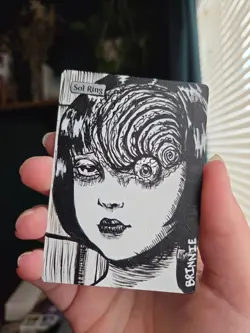 MTG Hand Painted Alter Uzumaki Junji Sol Ring by BrinnieMakes Magic the Gatherin - Image 3