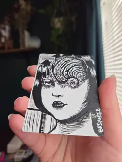 MTG Hand Painted Alter Uzumaki Junji Sol Ring by BrinnieMakes Magic the Gatherin - Image 5