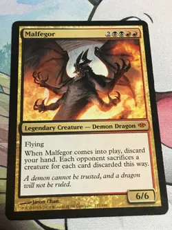 C5162 MAGIC GATHERING MTG CONFLUX MALFEGOR #117 MYTHIC MP - Image 1