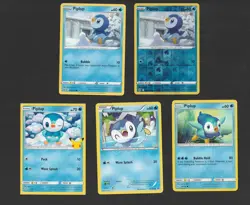 Piplup Pokemon Card Collection Set of 5 English Cards Cute Water Type Vintage - Image 1