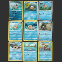 Feebas Pokemon Card Collection Set of 9 English Cards Reverse Holo Rare - Image 1