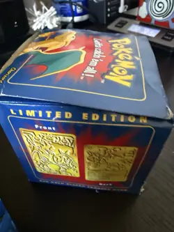 SEALED Pokemon 1999 Burger King 23k gold plated card #06 Charizard Blue Box. - Image 4
