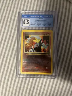 CGC 8.5 NM/Mint+ Entei Pokemon 2001 Black Star Promo- 34 - Image 1