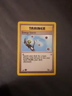 Pokemon Card Fossil 1st Edition Energy Search 59/62. WoTC Vintage - Image 3