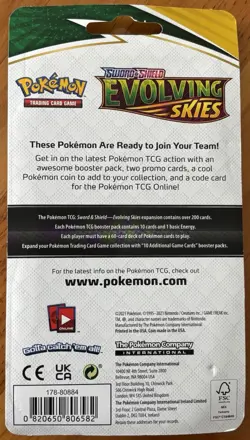 POKEMON TCG SWORD & SHIELD EVOLVING SKIES BOOSTER PACK, REMORAID & OCTILLERY - Image 2