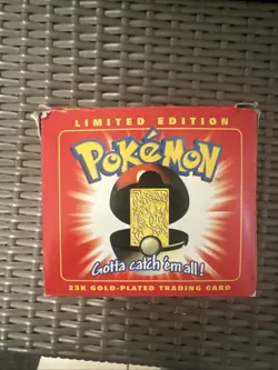 Pokemon CHARIZARD 23k Gold Plated Trading Card & Pokeball Burger King ROUGH BOX - Image 2