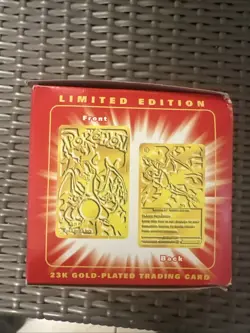 Pokemon CHARIZARD 23k Gold Plated Trading Card & Pokeball Burger King ROUGH BOX - Image 3