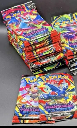 Pokemon TCG Mega Evolution Phantasmal Flames Booster Pack Lot Of 30 SEALED PACKS - Image 1