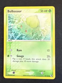 BULBASAUR 55/112 EX FIRE RED LEAF GREEN ENGLISH POKEMON CARD TCG - Image 1