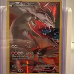 Pokemon TCG Reshiram XY Black Star Promos XY74 Full Art Holo Promo Card MP - Image 3