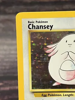 Chansey 3/102, Base Set, Holo Rare, Pokemon TCG, WOTC, Vintage 1999, - Image 2