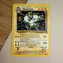 Pokemon TCG Magneton Fossil Card 26/62 Unlimited Non-Holo Rare, LP+ - Image 1