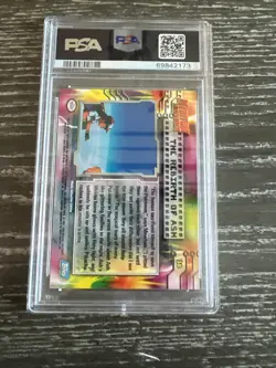Pokemon Topps 1999 Movie Edition Mewtwo Pikachu Ash Rebirth Card #38 PSA 9 FOIL - Image 2