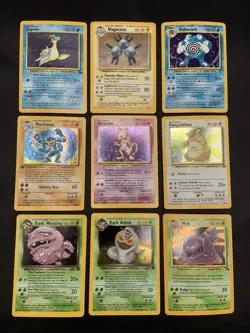 Vintage Pokemon Cards Holo Rare WOTC Lot Base Set, Jungle, Fossil - Mewtwo MP/HP - Image 1