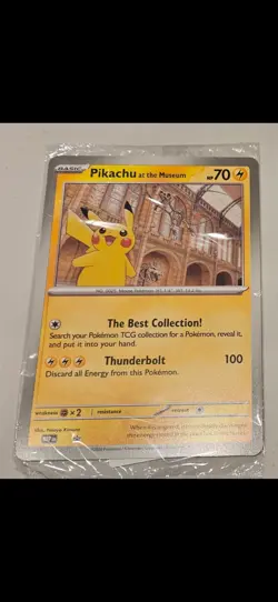 Pikachu At The Museum Jumbo Promo Card Sealed - Image 1