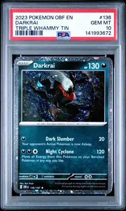 Pokemon Darkrai Cosmic Holo Card #136/197 PSA 10 GEM MT ‼LOW POPULATION‼ - Image 5