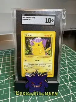 1999 Base Set 58 Pikachu - Pokemon TCG Card SGC 10 Gem Mint - Image 1