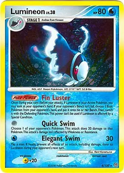 Pokemon Diamond and Pearl Stormfront Card - Lumineon (H) 4/100 - Image 1