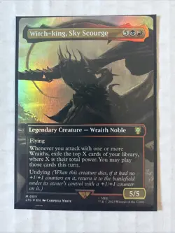 MTG Witch-king, Sky Scourge (Borderless) Foil NM Commander Lord of the Rings - Image 1
