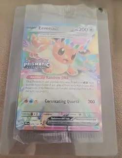 Pokemon SEALED Eevee ex 075/131 Prismatic Evolutions Surprise Box Promo Holo!! - Image 1
