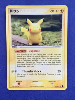 Pokemon Pikachu EX Delta Ditto Species 63/113 Non-Holo Near Mint - Image 1