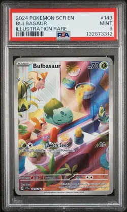 Bulbasaur 143/142 Stellar Crown Illustration Mint Condition Pokemon PSA 9 - Image 1