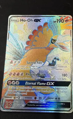 Ho-Oh GX SV50/SV94 Hidden Fates Full Art Shiny Holo 🔥 Pokemon - Image 1