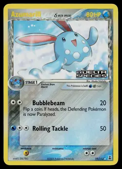 Pokemon Card - Azumarill Delta Species 19/113 Rare Reverse Holo Stamped - Image 1