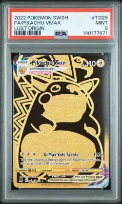 PSA 9 PIKACHU VMAX TG29/TG30 FULL ART LOST ORIGIN POKEMON ⚡ - Image 1