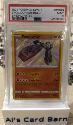 STONJOURNER Holo Foil #SV075 2021 POKEMON SHINING FATES - PSA 9 MINT Slabbed - Image 1
