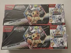 Pokemon Prismatic Evolutions Surprise Box + Booster Bundle Sams Club Sealed X2 - Image 1