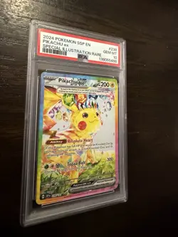 2024 Pokemon Surging Sparks Pikachu EX #238 Special Illustration Rare PSA 10 GEM - Image 1