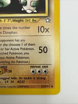 Donphan 21/111 Neo Genesis Regular Rare Vintage Pokemon Card - Image 5