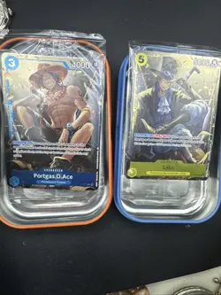 One Piece Vol.2 Empty Tins W/ Ace & Sabo Promo Cards - Image 1