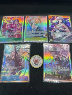 One Piece Card EB01 Nami Perona Law Tashigi Hina Parallel SR SEC Super Rare 5Set - Image 1