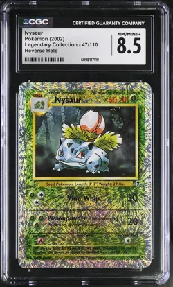 CGC 8.5 Ivysaur 2002 Legendary (Collection) 47/110 Reverse Holo Pokemon Card - Image 1
