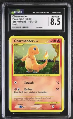 CGC 8.5 Charmander 2008 Stormfront 101/100 Holo Pokemon Card - Image 1