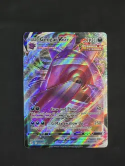 Pokemon Gengar VMAX Holo TCG Card Swsh08: Fusion Strike 157/264 Lp Condition - Image 1