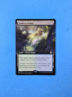 1x Sodden Verdure Lorwyn Eclipsed Commander 2026 ECC Mtg Land Extended Art 44 - Image 1
