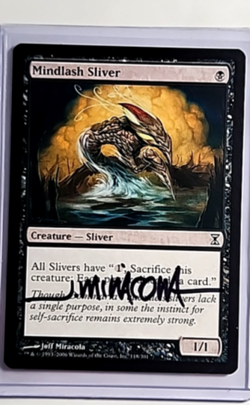 2006 MTG Magic The Gathering TSP Time Spiral Auto Autograph #118 Mindlash Sliver - Image 1