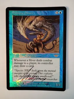 Magic The Gathering - 1x Foil Signed Synapse Sliver (mtg) Legions - Image 1