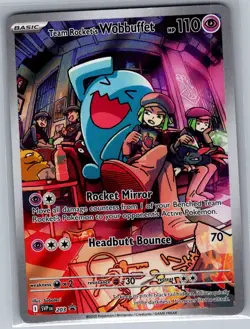 Team Rocket's Wobbuffet SVP 203 SV: Scarlet & Violet Promo - Pokemon Card - NM - Image 1