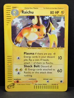 Raichu 025/165 Expedition Base Set Holo Rare Pokemon TCG Nintendo Pikachu NM - Image 1