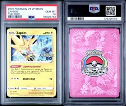 PSA 10 - Pop 1 - Zapdos Hawaii Pokemon World Championships Honolulu Pokemon Go - Image 1