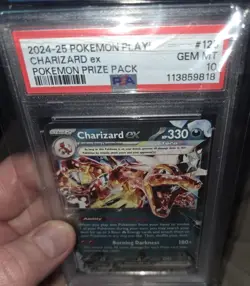 Charizard PSA 10 1 of Only 460 STAMPED EX 2025 Pokemon PLAY! Prize Pack Edition - Image 1
