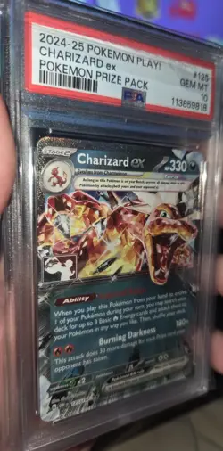 Charizard PSA 10 1 of Only 460 STAMPED EX 2025 Pokemon PLAY! Prize Pack Edition - Image 2